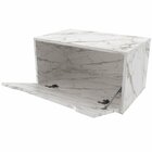 Gabinete De Banheiro 60 Cm Com 1 Porta Basculante Mármore Bra