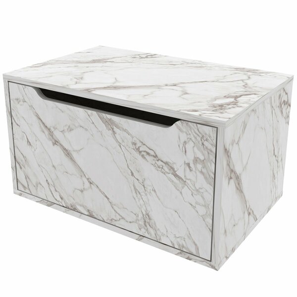 Gabinete De Banheiro 60 Cm Com 1 Porta Basculante Mármore Bra