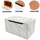 Gabinete De Banheiro 60 Cm Com 1 Porta Basculante Mármore Bra