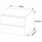 Gabinete De Banheiro 60 Cm Com 2 Gavetas Joana Mármore Branco