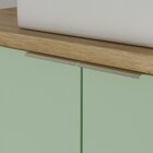 Gabinete De Banheiro 60cm Gab4008 Nature Carvalho / Verde