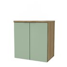 Gabinete De Banheiro 60cm Gab4008 Nature Carvalho / Verde