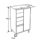 Gabinete De Banheiro 60cm Julia Com Balcão 1 Porta Correr E E