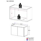 Gabinete De Banheiro 62,5cm Suspenso 2 Portas Multimóveis Mp5