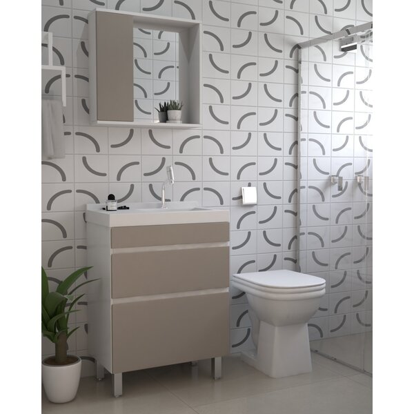 Gabinete De Banheiro 66cm Rivera Gabinete De Chao