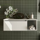 Gabinete De Banheiro 80 Cm Com 1 Porta E Nicho Marina Branco