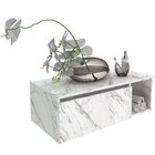 Gabinete De Banheiro 80 Cm Com 1 Porta E Nicho Marina Mármore