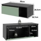 Gabinete De Banheiro 80 Cm Com 1 Porta E Nicho Marina Mármore