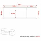 Gabinete De Banheiro 80 Cm Com Cuba 1 Porta E Nicho Mármore B