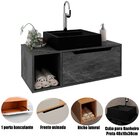 Gabinete De Banheiro 80 Cm Com Cuba 1 Porta E Nicho Mármore L