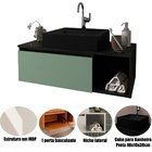 Gabinete De Banheiro 80 Cm Com Cuba 1 Porta E Nicho Mármore L