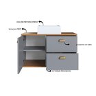 Gabinete De Banheiro 80cm 100% Mdf Com 1 Porta E 2 Gavetas Co