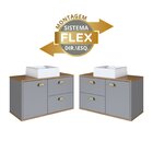 Gabinete De Banheiro 80cm 100% Mdf Com 1 Porta E 2 Gavetas Co