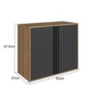 Gabinete De Banheiro 80cm Com 2 Portas Sem Cuba Antônia Mel/g