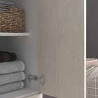 Gabinete De Banheiro 80cm Com Cuba E Espelheira Branco/arenito