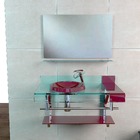 Gabinete De Banheiro 80cm Com Cuba E Espelheira Vinho