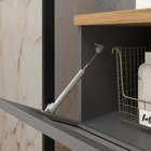 Gabinete De Banheiro 80cm Com Cuba E Espelho Ref 800 Cinza/it