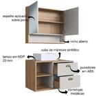 Gabinete De Banheiro 80cm Helena Com Espelheira 02 Portas Mel
