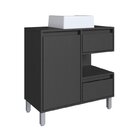 Gabinete De Banheiro 80cm Paula Com Espelheira 01 Porta E Cub