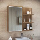 Gabinete De Banheiro 80cm Paula Com Espelheira 01 Porta E Cub