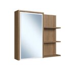 Gabinete De Banheiro 80cm Paula Com Espelheira 01 Porta E Cub