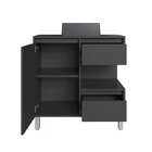 Gabinete De Banheiro 80cm Paula Com Espelheira 01 Porta E Cub
