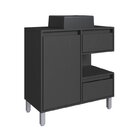 Gabinete De Banheiro 80cm Paula Com Espelheira 01 Porta E Cub