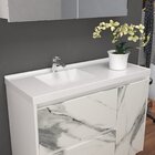 Gabinete De Banheiro 90cm Com Lavatório E Armário Ref 910 Bra