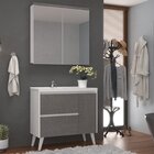 Gabinete De Banheiro 90cm Com Lavatório E Armário Ref 910 Bra