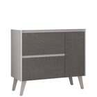 Gabinete De Banheiro 90cm Sem Cuba Ref 910 Branco/basalto