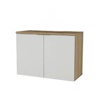 Gabinete De Banheiro 90cm X 65cm Nature Carvalho / Branco