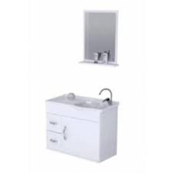 Gabinete De Banheiro A.j. Rorato Siena Cinza Claro 55,0cm