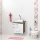 Gabinete De Banheiro Albânia 60cm Revest/branco