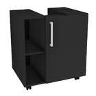 Gabinete De Banheiro Albart 1 Pt I Preto 60 Cm
