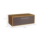 Gabinete De Banheiro Alice 1 Pt Mel E Grafite