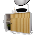 Gabinete De Banheiro Armário Suspenso Com Cuba 60cm Riga Brov