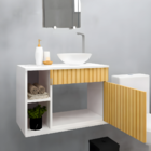 Gabinete De Banheiro Armário Suspenso Com Cuba 60cm Riga Brov