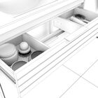 Gabinete De Banheiro Azaleia 1 Pt 1 Gv Amêndoa E Branco 59 Cm