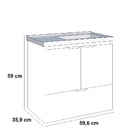 Gabinete De Banheiro Azul Em Madeira Com Lavatório Lis Cozimax