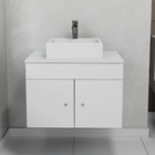 Gabinete De Banheiro Bancada Armário Suspenso 60cm Com Cuba M