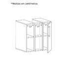 Gabinete De Banheiro Bangkok 1 Pt Preto 60 X 60 Cm