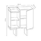 Gabinete De Banheiro Bler 1 Pt Preto E Madeirado