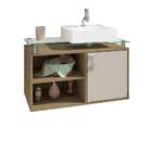 Gabinete De Banheiro Braga 1 Pt Carvalho E Off White