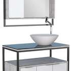 Gabinete De Banheiro Branco E Calcare Em Madeira Com Tampo De