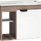 Gabinete De Banheiro Branco E Tamarindo Em Madeira Com Dois N