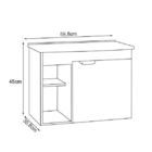 Gabinete De Banheiro Branco E Tamarindo Em Madeira Com Dois N