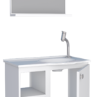 Gabinete De Banheiro Branco Em Aço Com Espelheira Com Lavatór