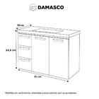 Gabinete De Banheiro Branco Em Aço Com Lavatório Sintético Da