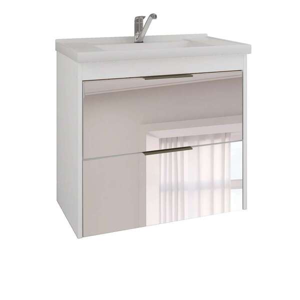 Gabinete De Banheiro Bromelia 1 Pt 1 Gv Branco