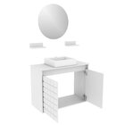 Gabinete De Banheiro Carol Cor Branco 70cm (não Acompanha Cub